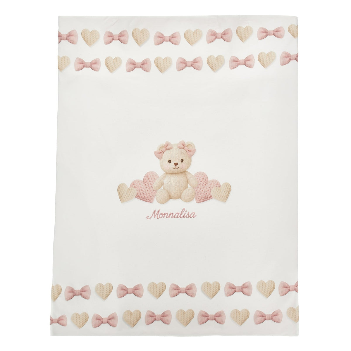 Monnalisa Baby Girls Teddy Blanket - reverse view