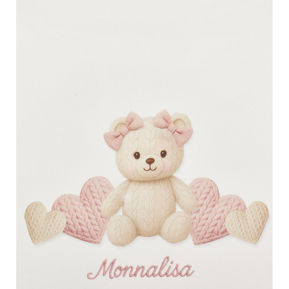 Monnalisa Baby Girls Teddy Blanket - folded view