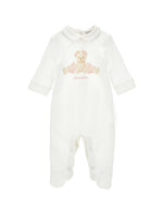 Baby Girls White Teddy Babygrow