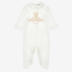 Monnalisa Baby Girls White Teddy Babygrow | Casa Childrenswear