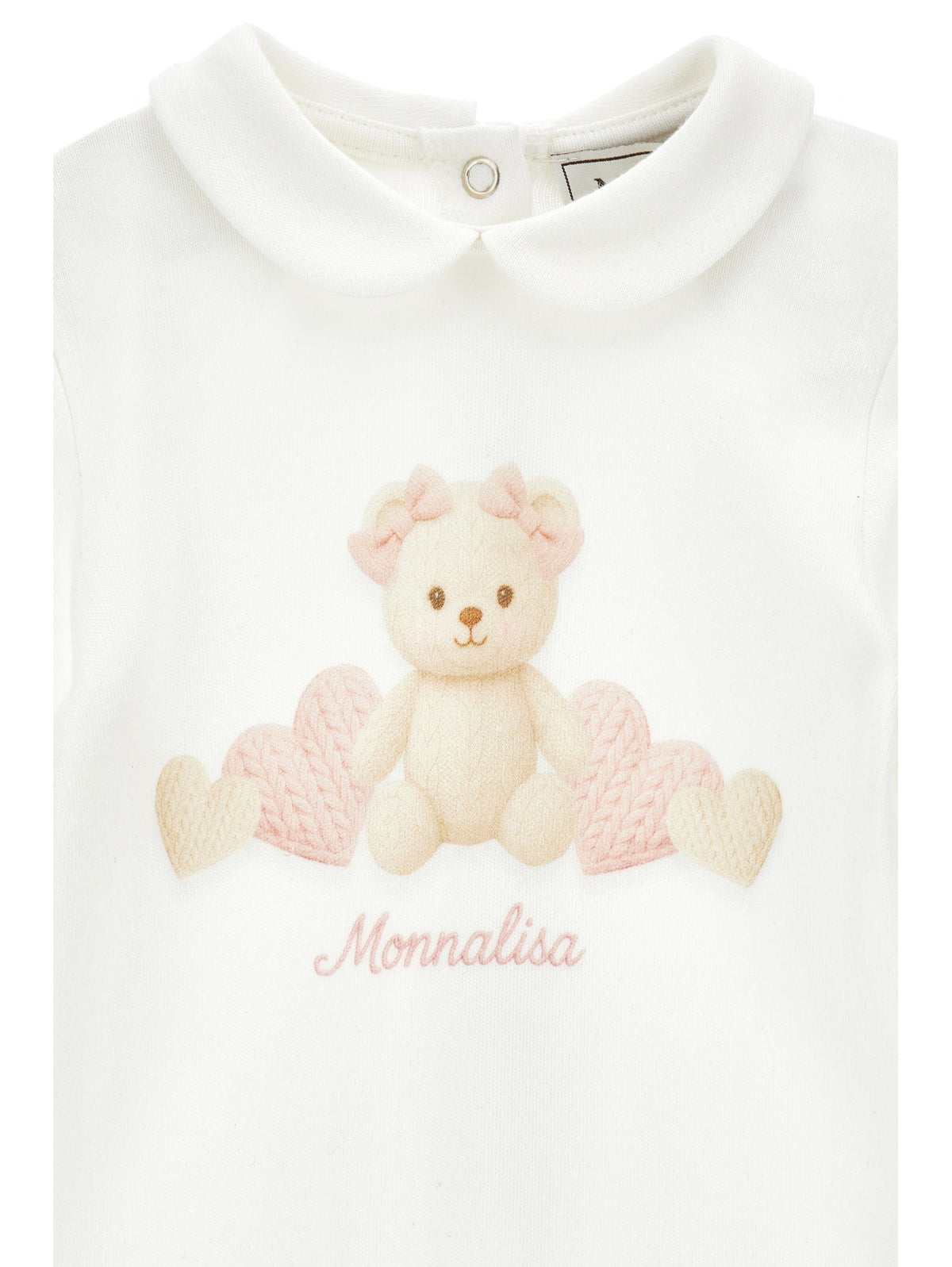 Baby Girls White Teddy Babygrow