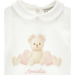 Monnalisa Baby Girls White Teddy Babygrow | Casa Childrenswear