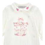 Monnalisa Baby Girls White Carousel Babygrow | Casa Childrenswear
