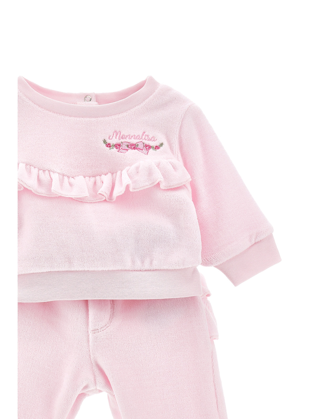Baby Girls Pink Ruffle Tracksuit
