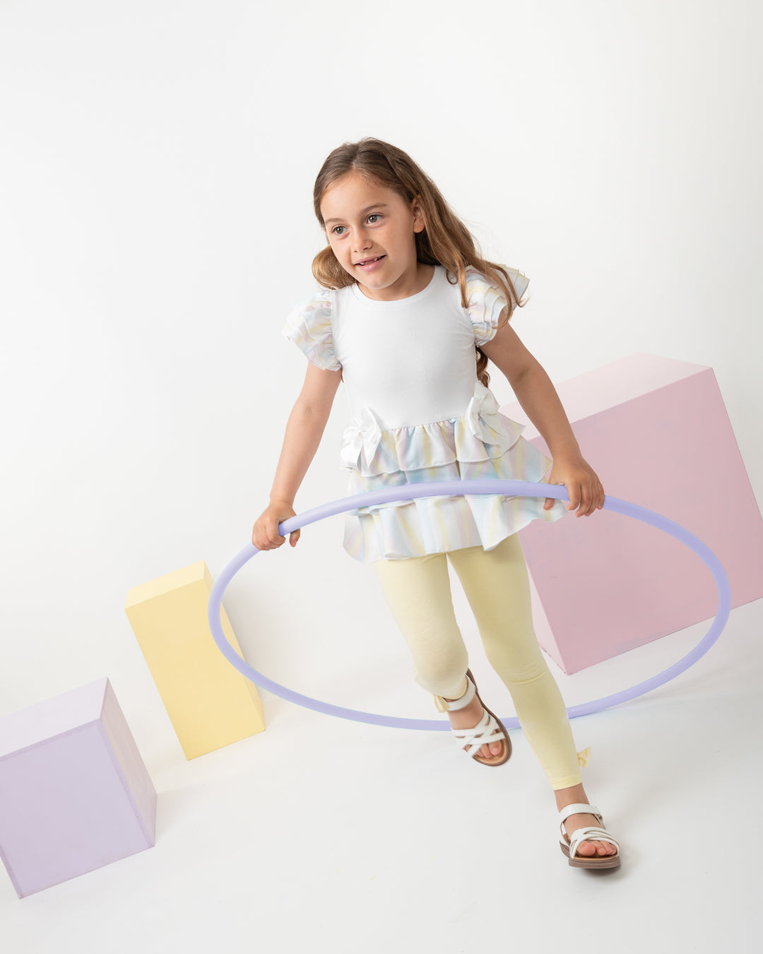 Caramelo Rainbow Sweet Stripes Legging Set | Casa Childrenswear