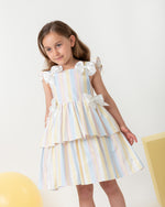 Caramelo Rainbow Sweet Stripes Dress | Casa Childrenswear