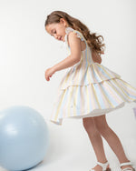 Caramelo Rainbow Sweet Stripes Dress | Casa Childrenswear
