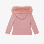 Granlei Girls Pink Faux Fur Jacket - back view