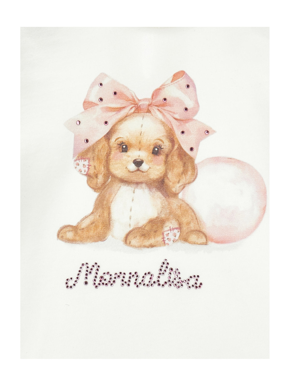 Monnalisa Puppy Print Long Sleeve Jersey | Casa Childrenswear