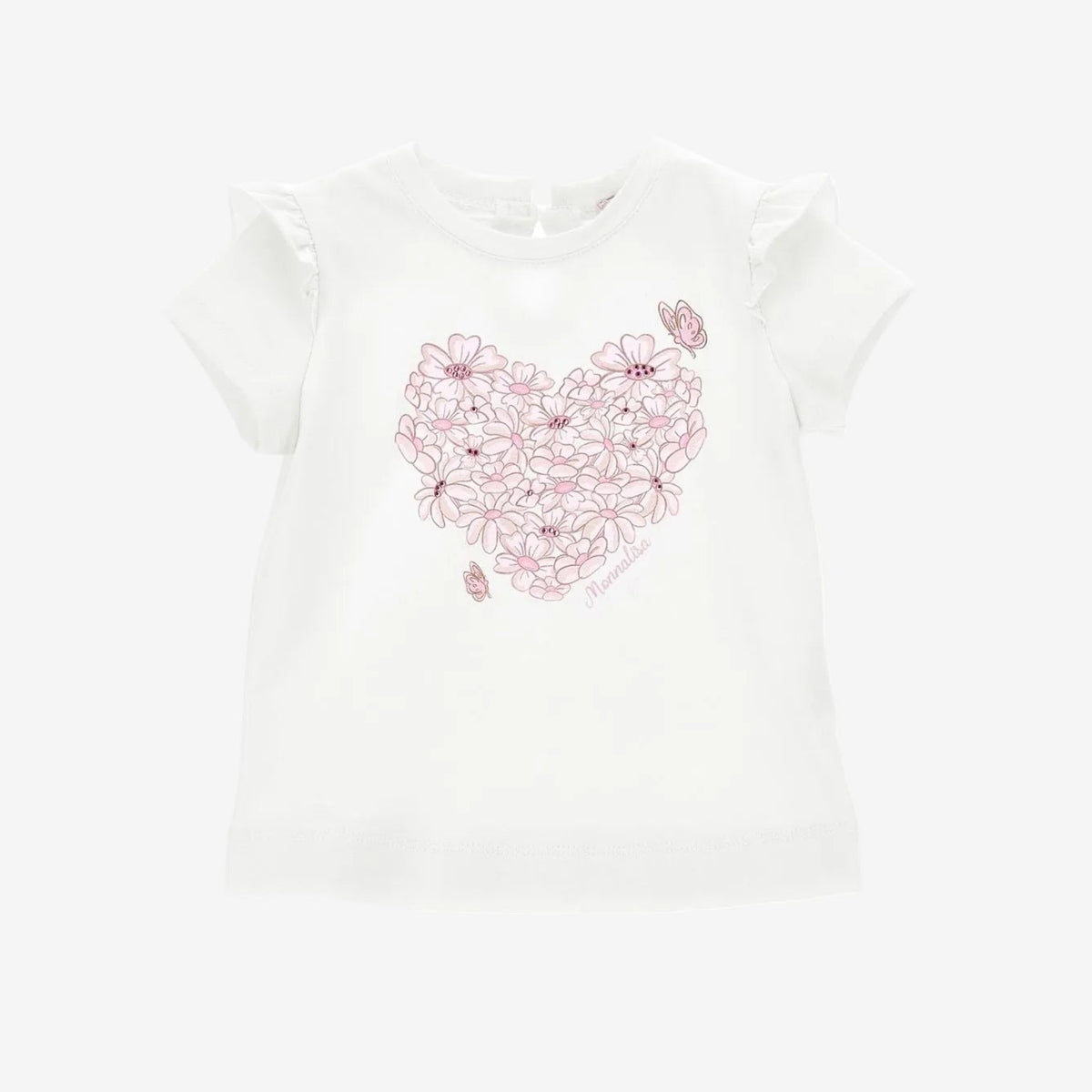 Monnalisa Girls Rose HeartT-Shirt | Casa Childrenswear