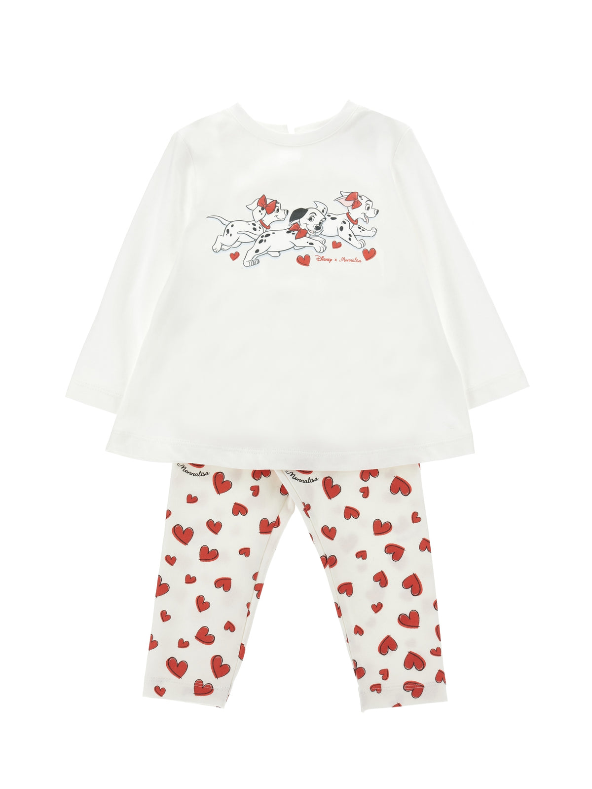 Girls White & Red Dalmation Leggings Set