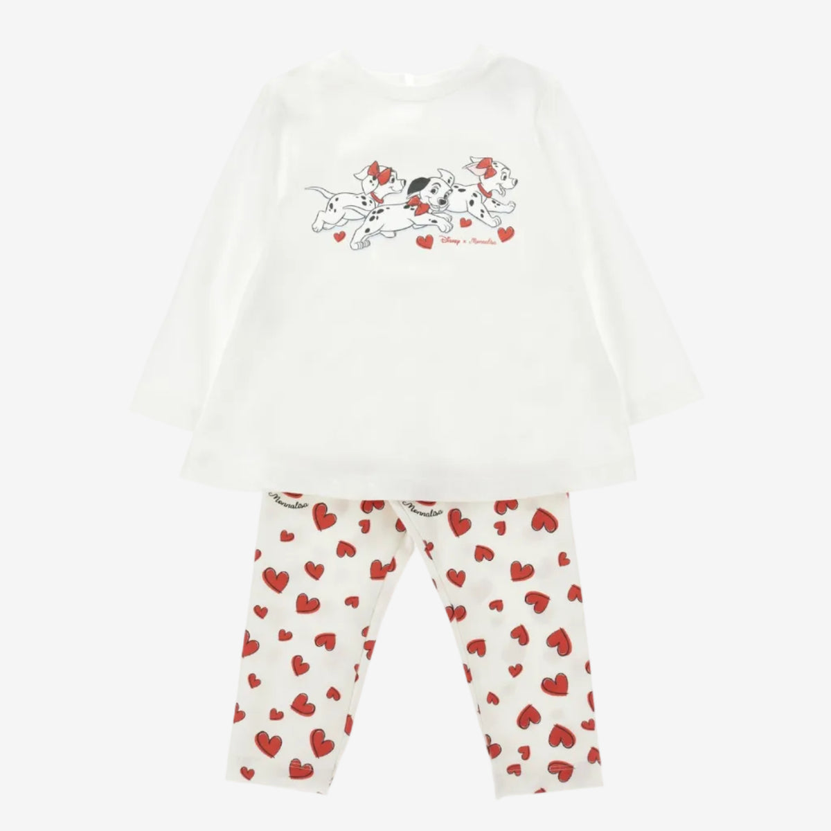 Monnalisa Girls White & Red Dalmation Leggings Set | Casa Childrenswear