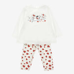 Monnalisa Girls White & Red Dalmation Leggings Set | Casa Childrenswear