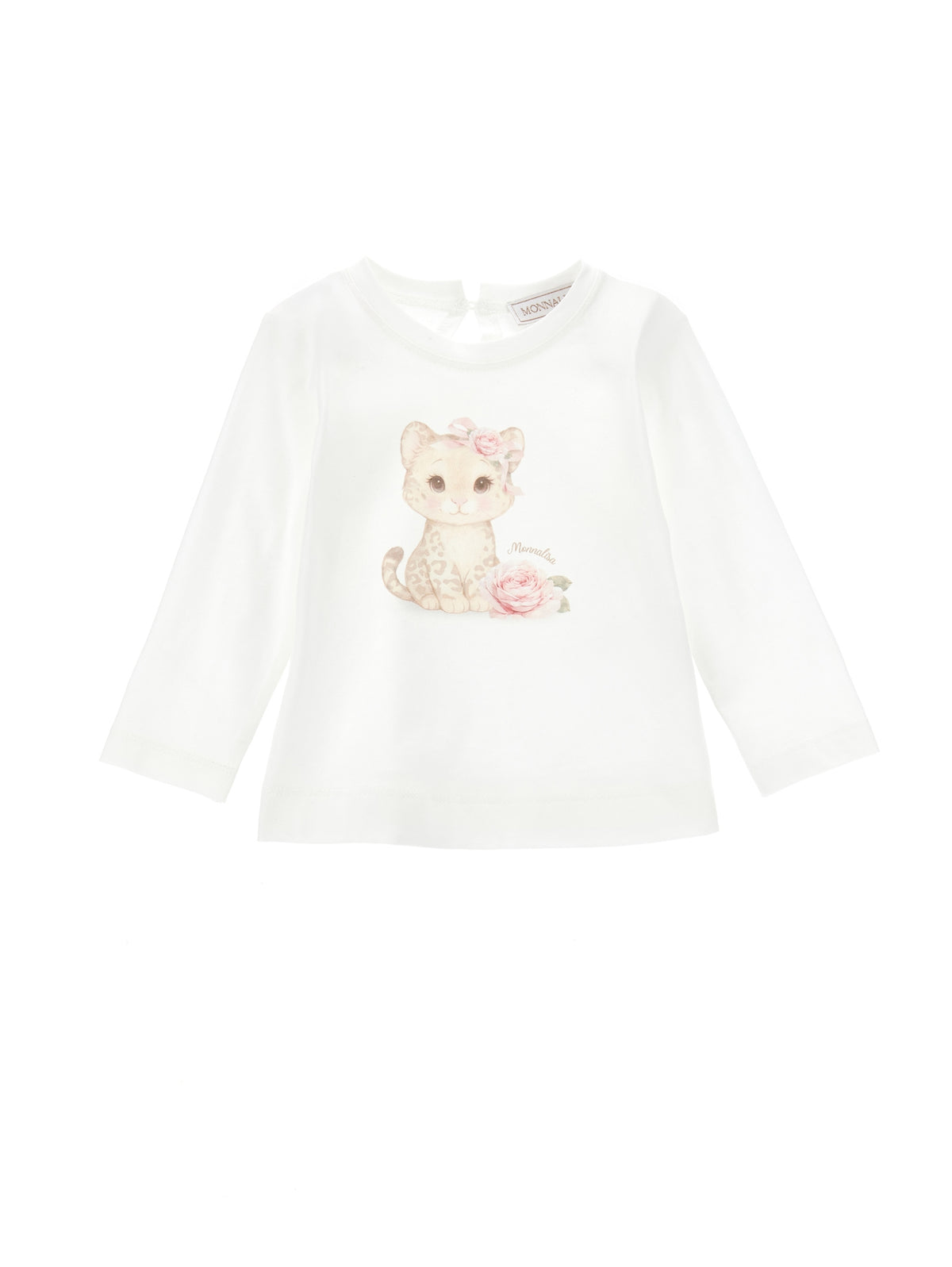 Girls White Kitten Top