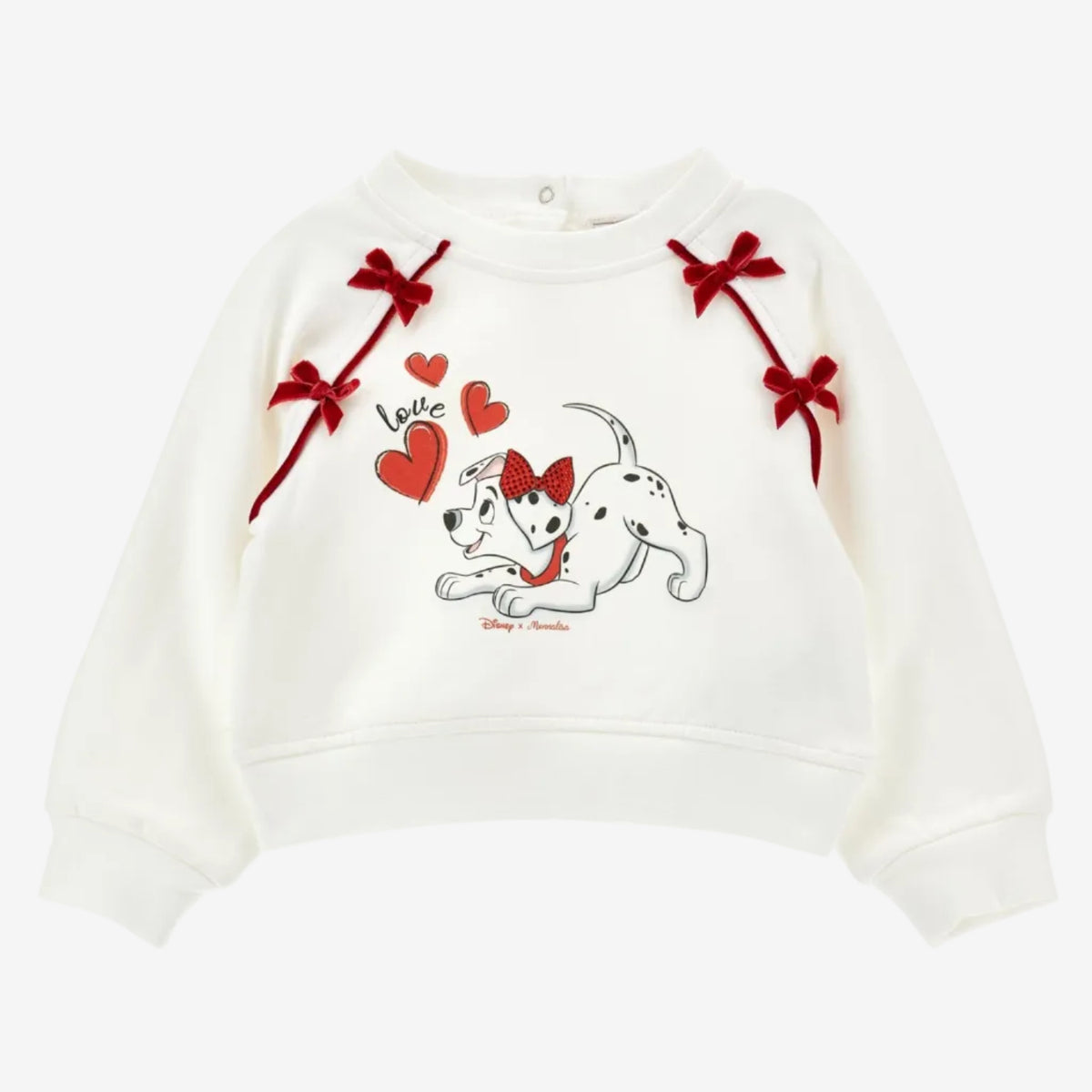 Monnalisa Girls White Dalmation Boiw Sweater | Casa Childrenswear