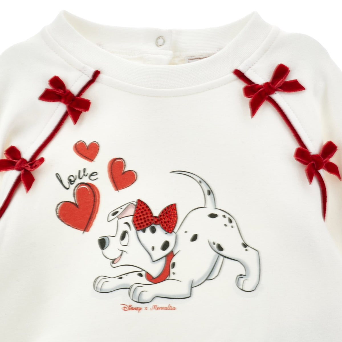Monnalisa Girls White Dalmation Boiw Sweater | Casa Childrenswear