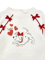 Girls White Dalmation Boiw Sweater