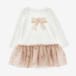 Monnalisa Girls Leopard Print Bow Dress | Casa Childrenswear