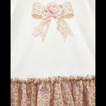 Monnalisa Girls Leopard Print Bow Dress | Casa Childrenswear