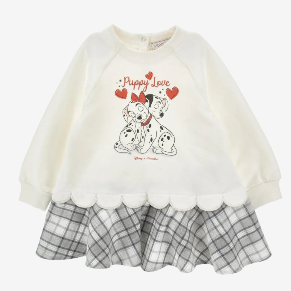 Monnalisa Girls Grey & White Dalmation Dress | Casa Childrenswear
