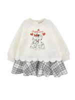 Girls Grey & White Dalmation Dress