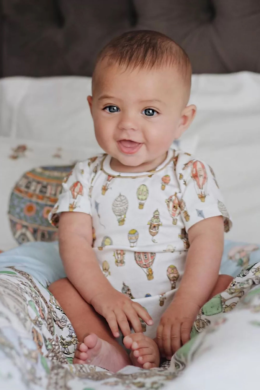 Atelier Choux Classic Onesie- Balloons Multi | Casa Childrenswear