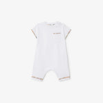 Burberry Baby White Romper | Casa Childrenswear