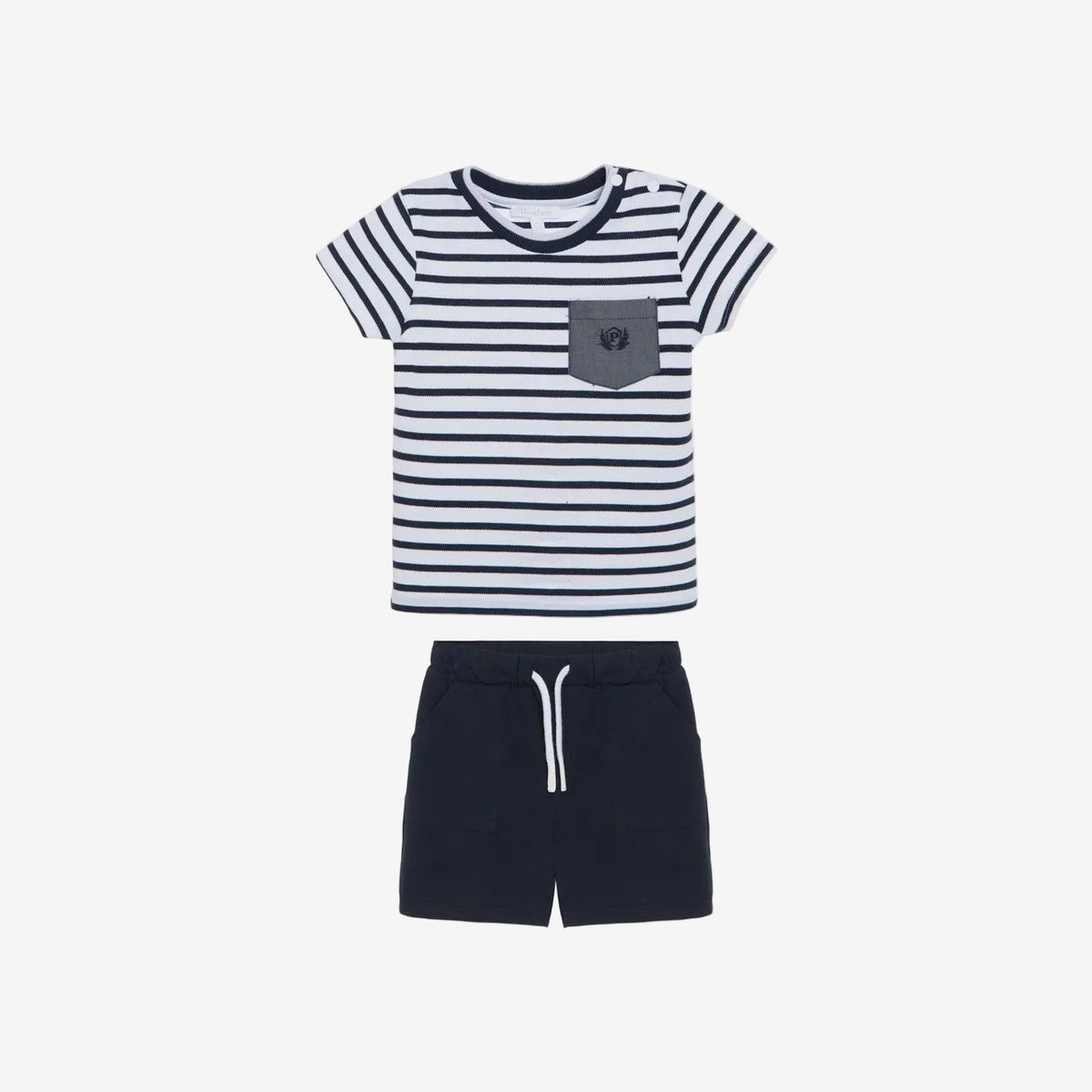 Patachou Boys Striped Polo & Short Set | Casa Childrenswear