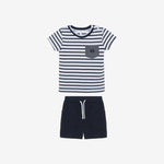 Patachou Boys Striped Polo & Short Set | Casa Childrenswear