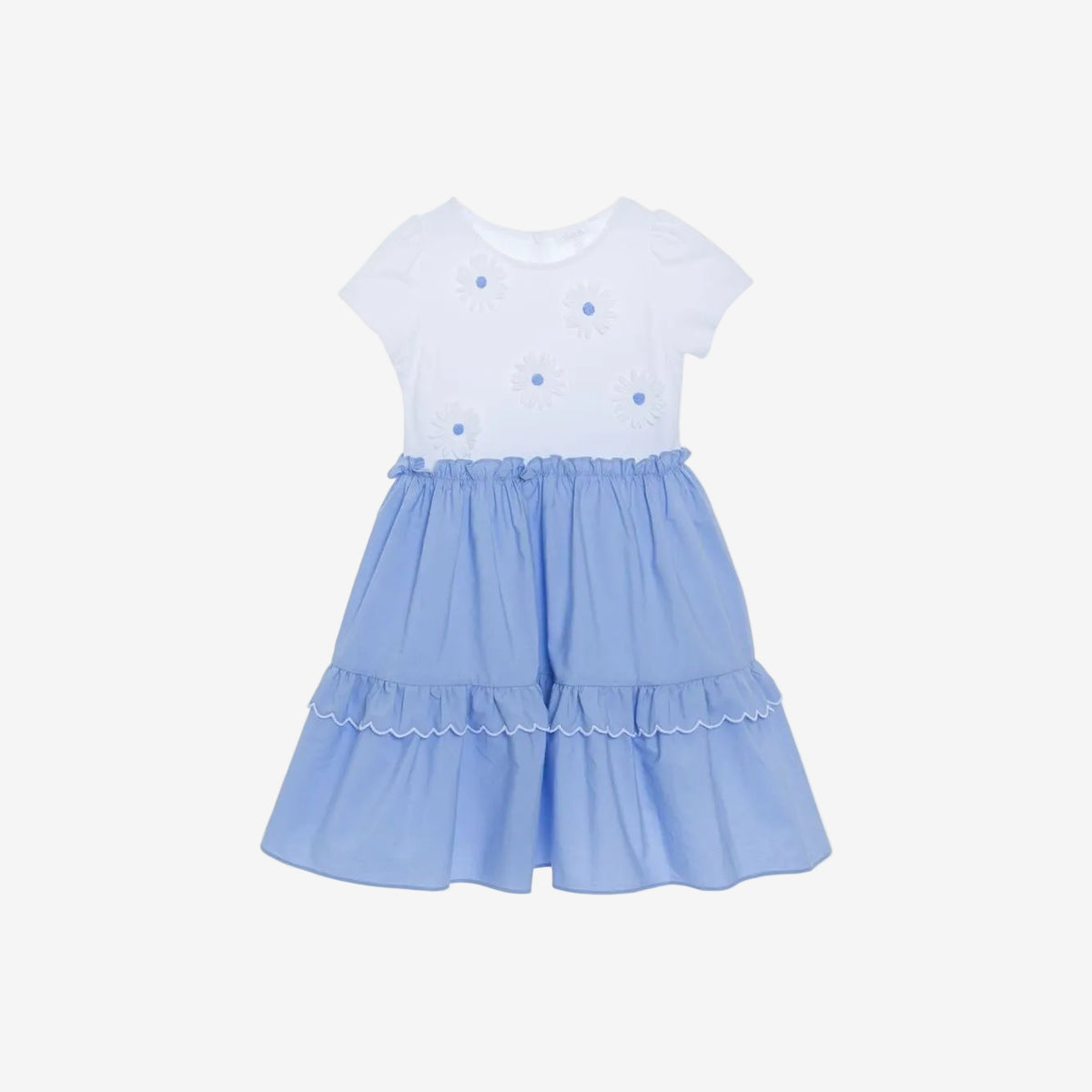 Patachou Girl White and Blue Dress | Casa Childrenswear