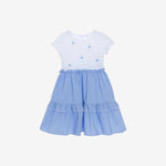 Patachou Girl White and Blue Dress | Casa Childrenswear