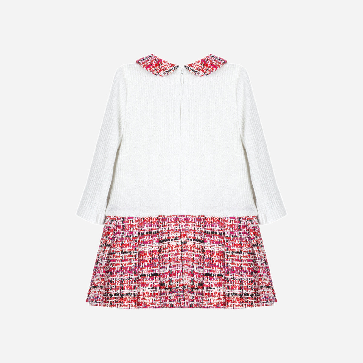 White & Pink Woven Dress