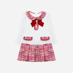 White & Pink Woven Dress