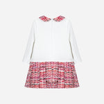 White & Pink Woven Dress