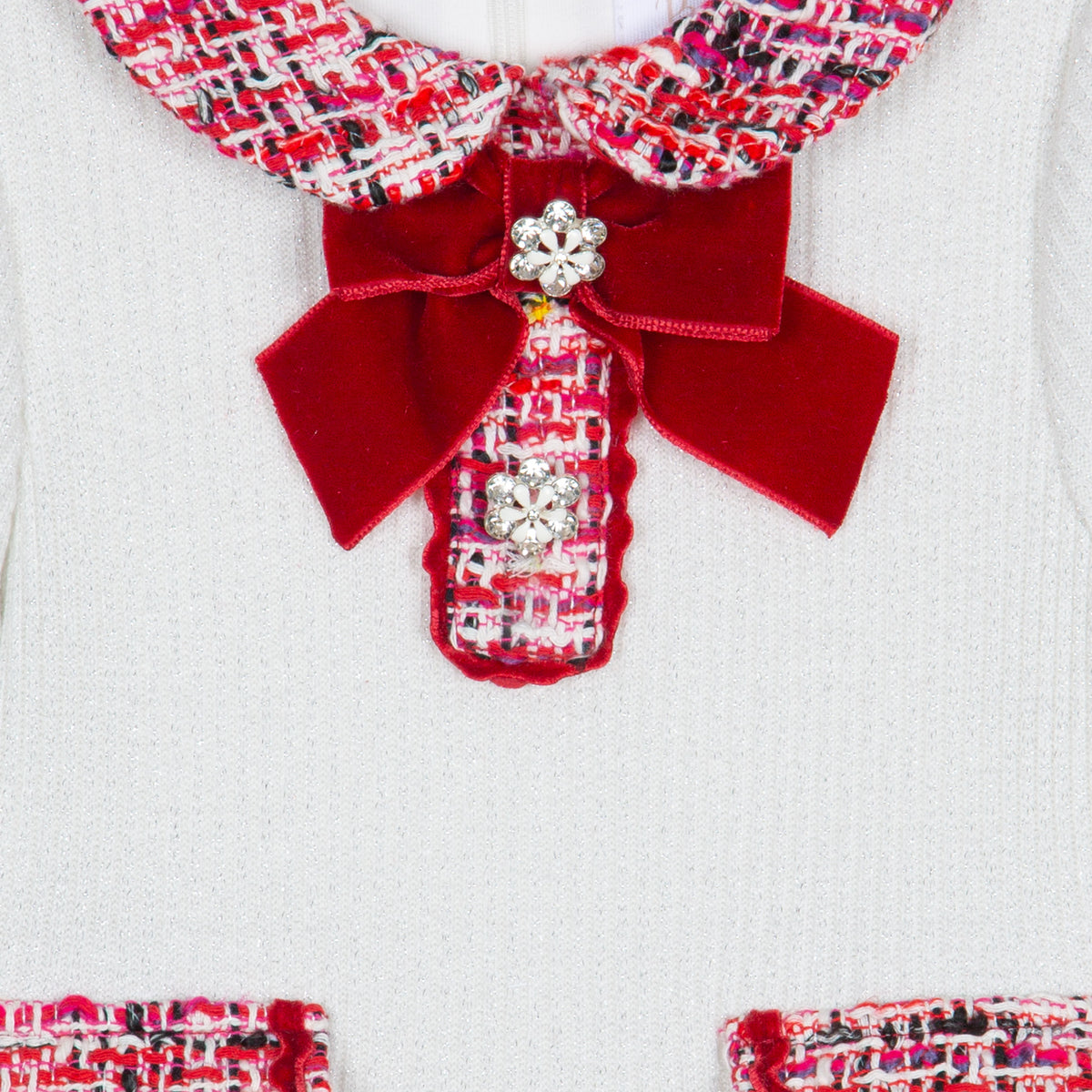 White & Pink Woven Dress