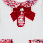 White & Pink Woven Dress