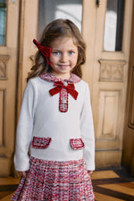 White & Pink Woven Dress