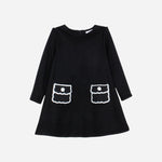Patachou Black Knit Dress | Casa Childrenswear