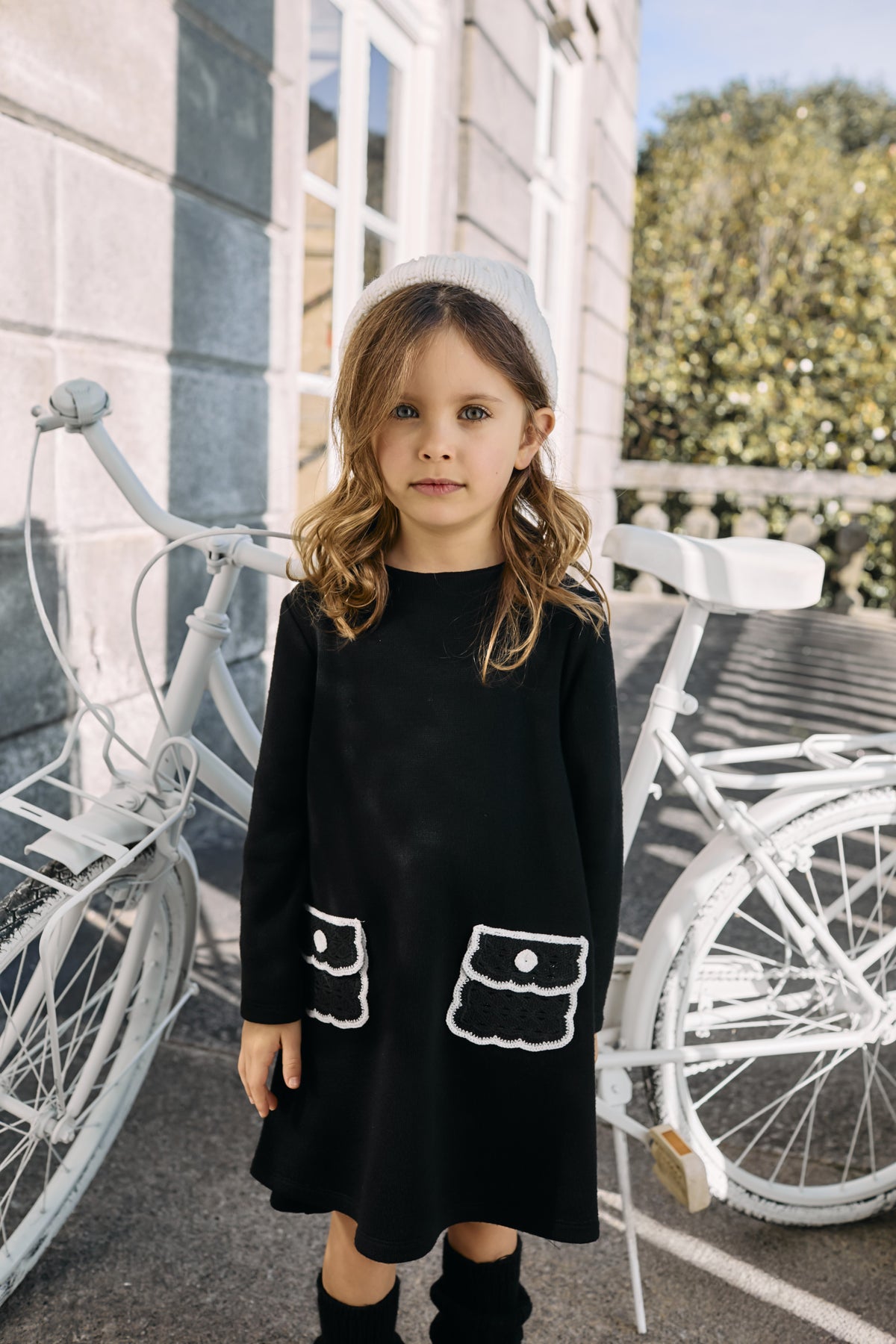 Patachou Black Knit Dress | Casa Childrenswear