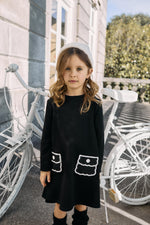 Patachou Black Knit Dress | Casa Childrenswear