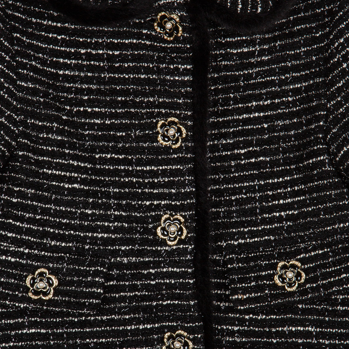 Patachou Black Woven Coat | Casa Childrenswear