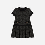 Patachou Black Woven Dress | Casa Childrenswear