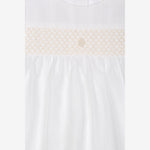 Patachou Baby Girls White Woven Dress with Pleated Chest | Casa Childrenswear