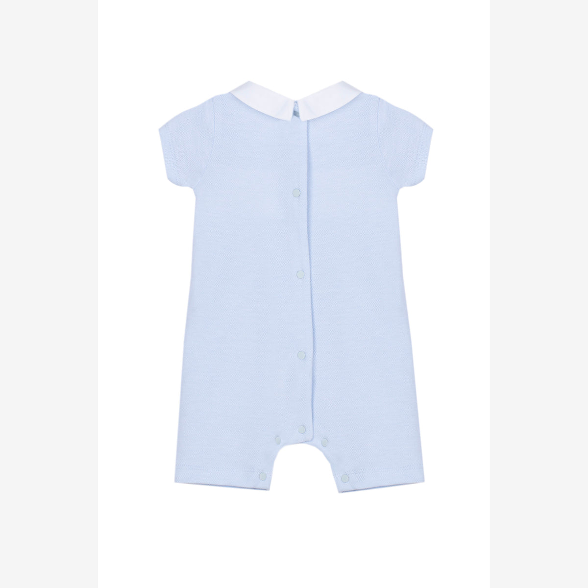 Patachou Baby Boy Blue Romper with Smock Detail | Casa Childrenswear