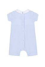 Patachou Baby Boy Blue Romper with Smock Detail | Casa Childrenswear