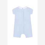 Patachou Baby Boy Blue Romper with Smock Detail | Casa Childrenswear