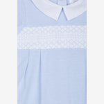 Patachou Baby Boy Blue Romper with Smock Detail | Casa Childrenswear