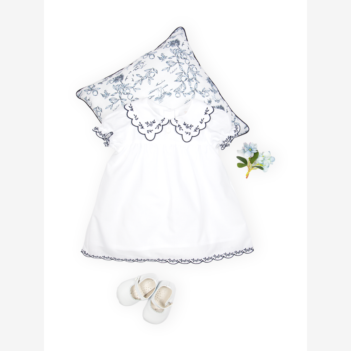 Patachou Baby Girls White Woven Dress | Casa Childrenswear