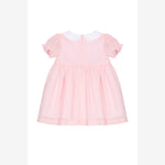 Patachou Baby Girls Pink Dress with White Collar | Casa Childrenswear