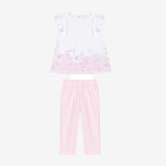 Patachou Girls Pink Flower Leggings Set | Casa Childrenswear